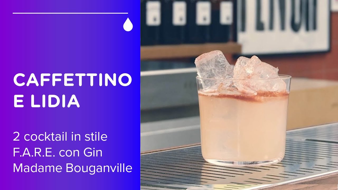 Caffettino e Lidia, due cocktail con il London Dry Gin ai fiori di bouganville